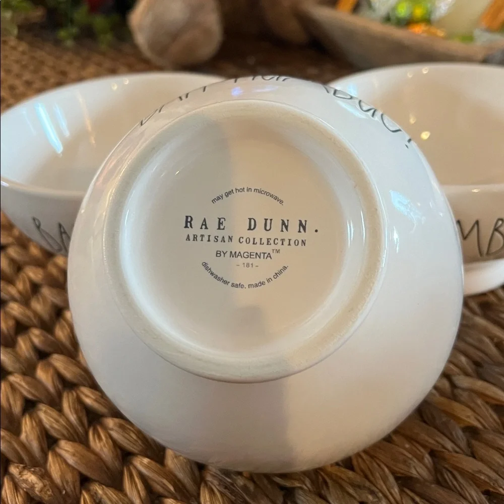Rae Dunn White 'Bah Humbug' Holiday Bowls - Picture 2 of 2